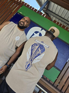 Torres Strait Printz - TS Design L/Brown Tank