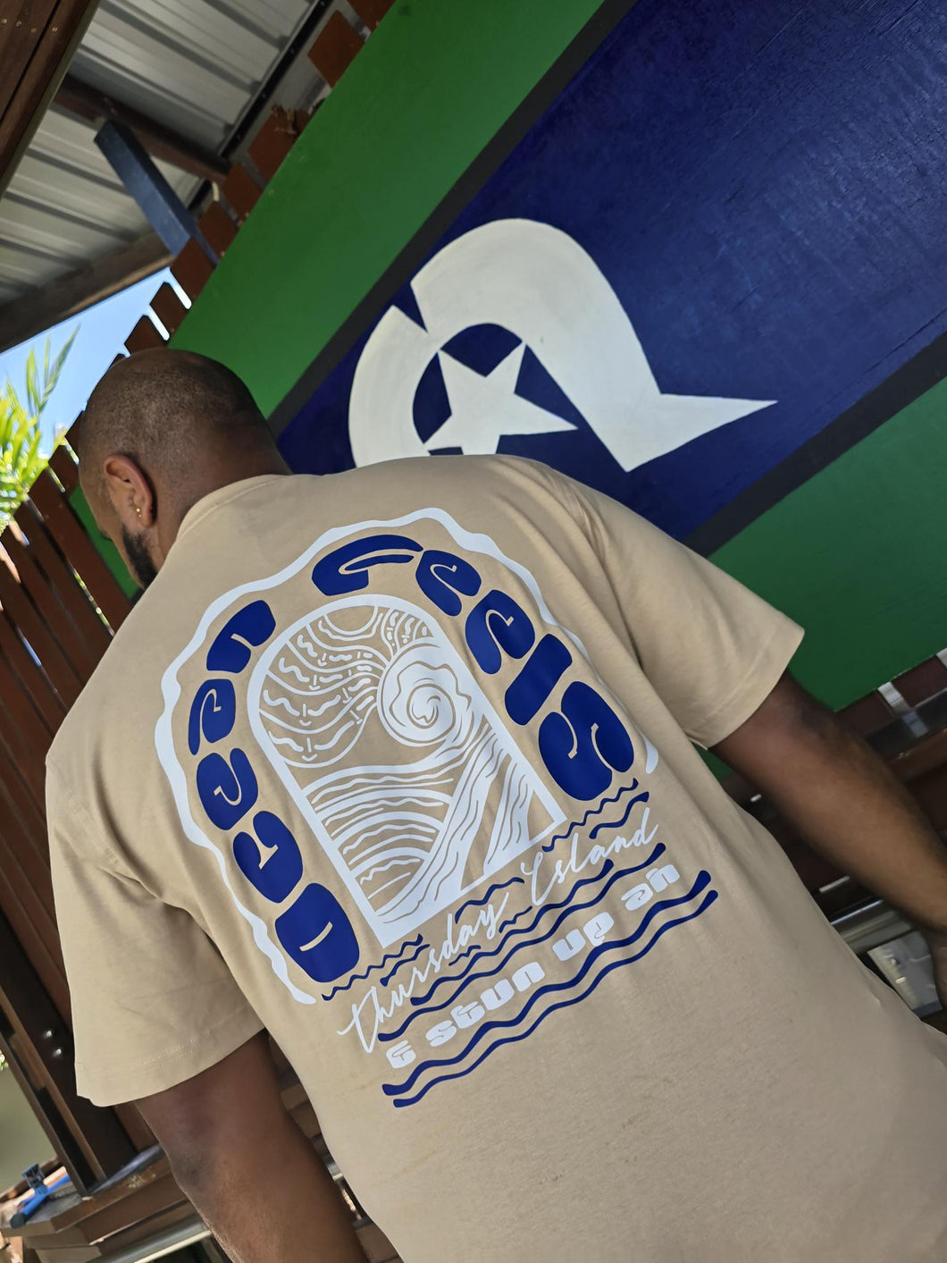 Torres Strait Printz - Ocean Feels L/Brown Tee