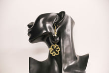 Load image into Gallery viewer, Anna Solomon - Beaded Flower &amp; Kukui Nut Earrings
