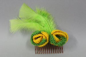 Edith Gesa - Hair Comb  Rose Crochet