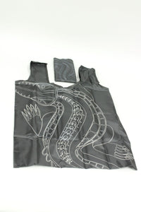 Bag  - Tote Black Crocodile Design